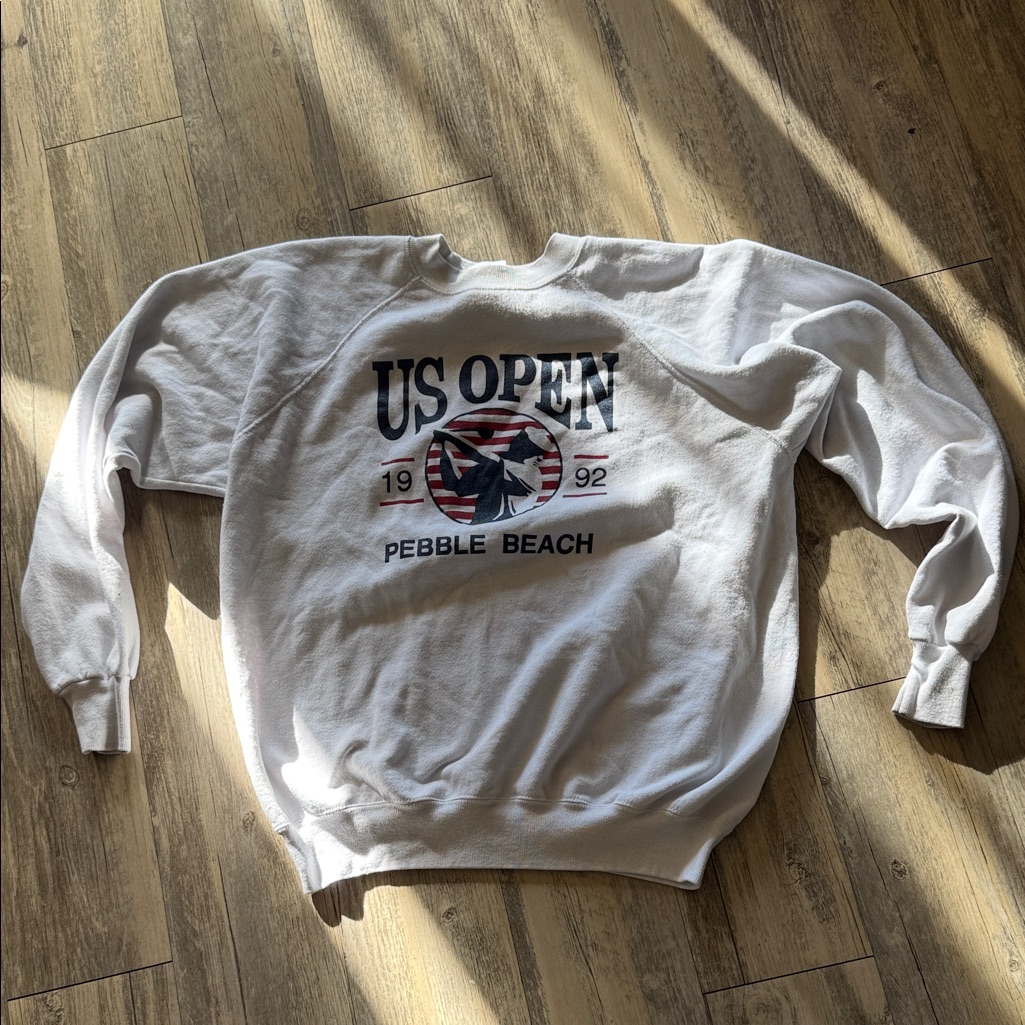 Vintage Us Open 1992 Pebble Beach White Sweater